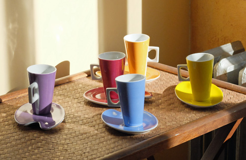 Espresso cups in many colors